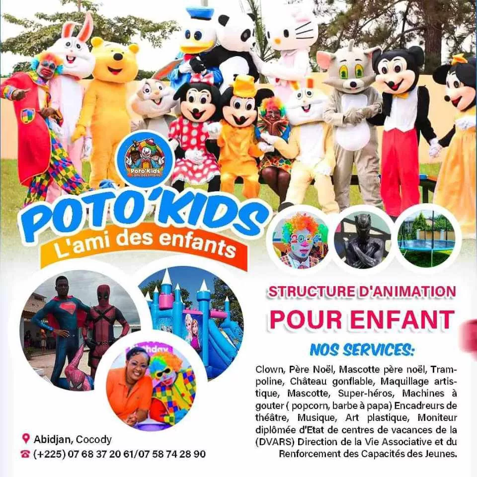 Animation Clowns Mascottes ;Super-héros ; maquilleuse ; artistique